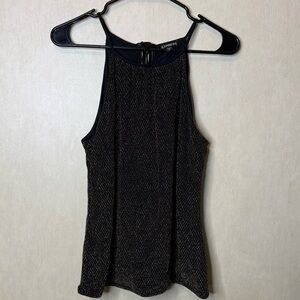Express Black and Gold Sleeveless Top